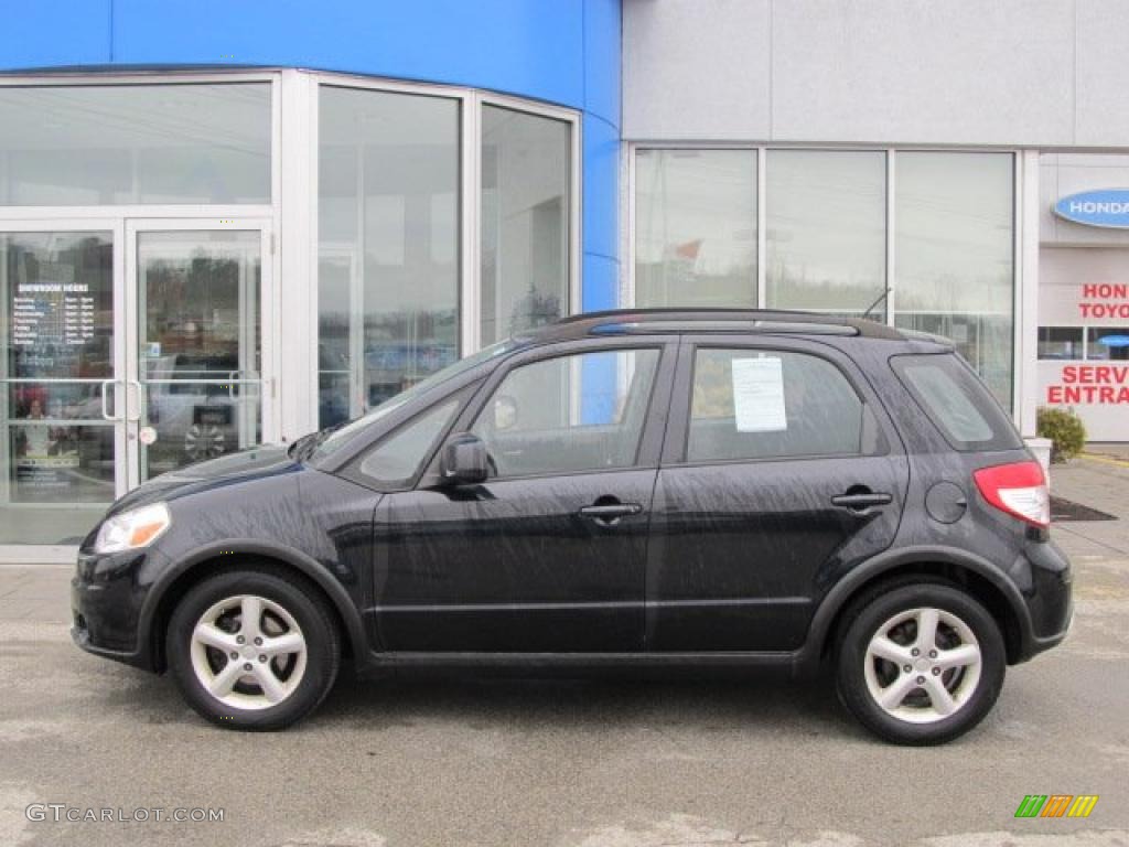 2007 SX4 Convenience AWD - Black Onyx Pearl / Black photo #3