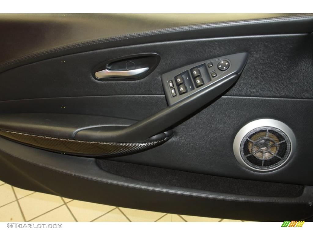 2008 BMW M6 Convertible Black Door Panel Photo #46792191