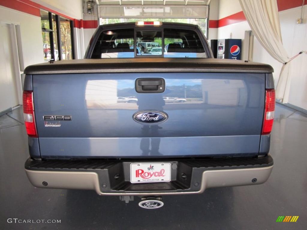 2006 F150 Lariat SuperCrew - Medium Wedgewood Blue Metallic / Tan photo #3