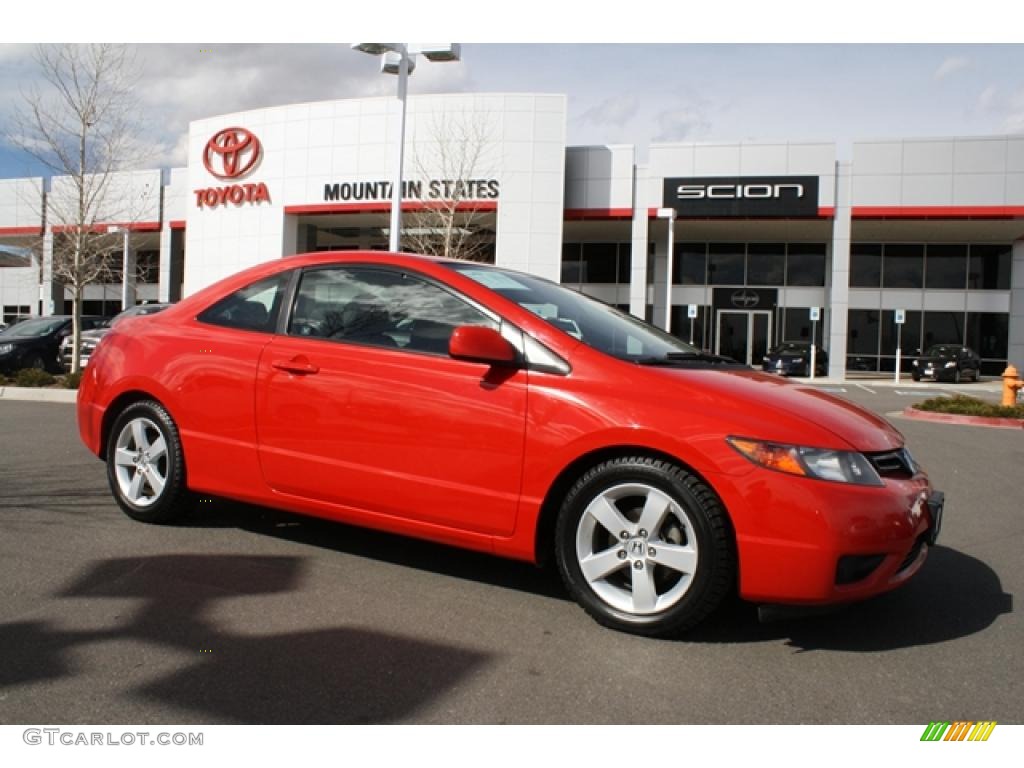 2006 Civic EX Coupe - Rallye Red / Black photo #1