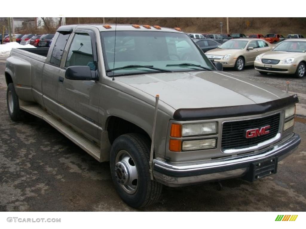 2000 Sierra 3500 SLE Extended Cab Dually - Pewter Metallic / Neutral photo #8