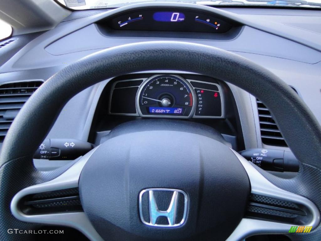 2010 Honda Civic DX-VP Sedan Gray Steering Wheel Photo #46798698