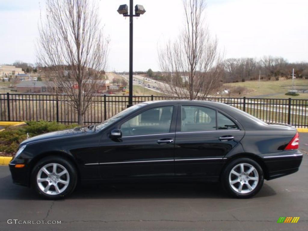 Black 2007 Mercedes-Benz C 280 4Matic Luxury Exterior Photo #46799101