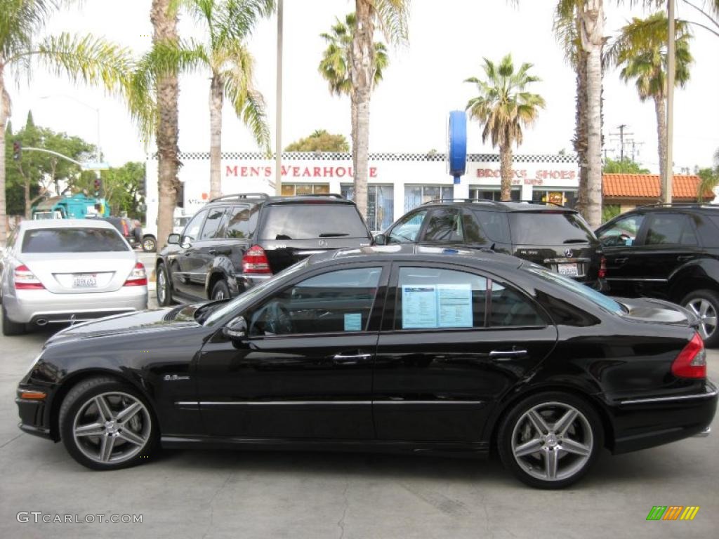 Black 2008 Mercedes-Benz E 63 AMG Sedan Exterior Photo #46800012