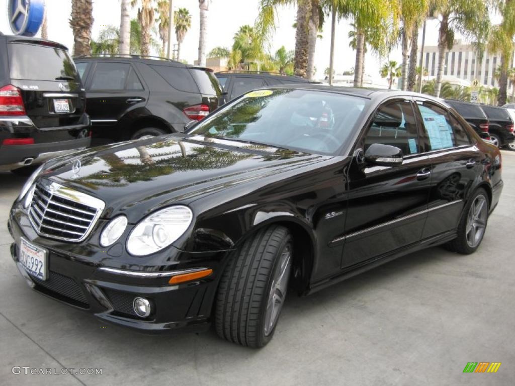 Black 2008 Mercedes-Benz E 63 AMG Sedan Exterior Photo #46800033