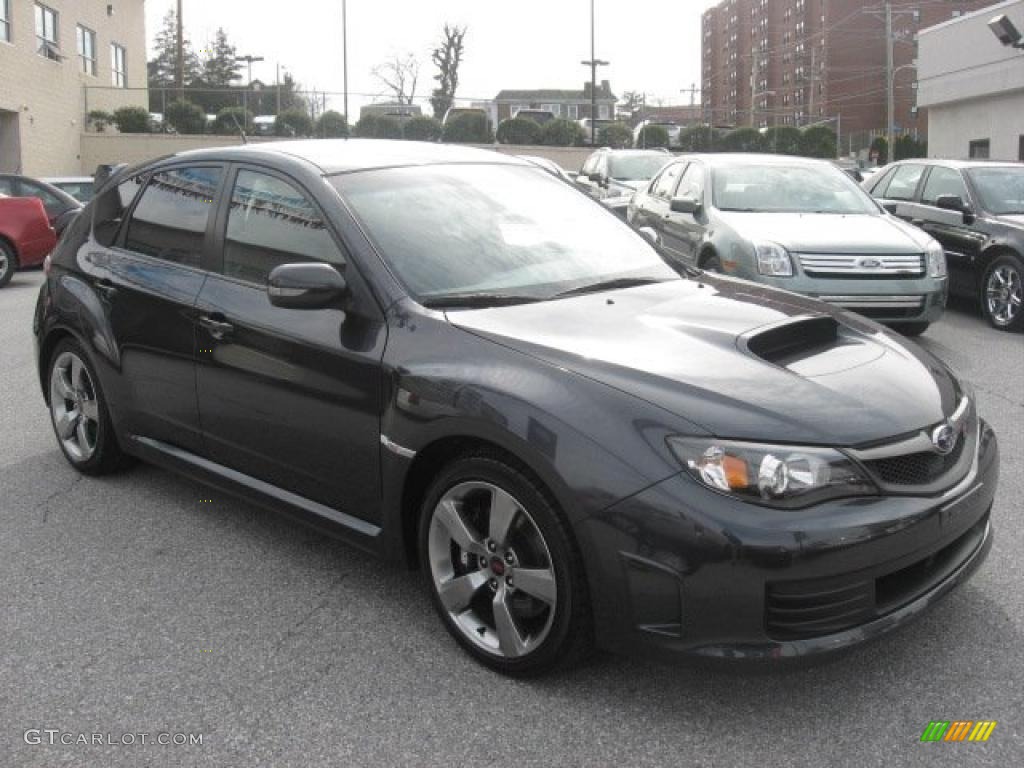 2009 Impreza WRX STi - Dark Gray Metallic / Graphite Gray Alcantara/Carbon Black Leather photo #4