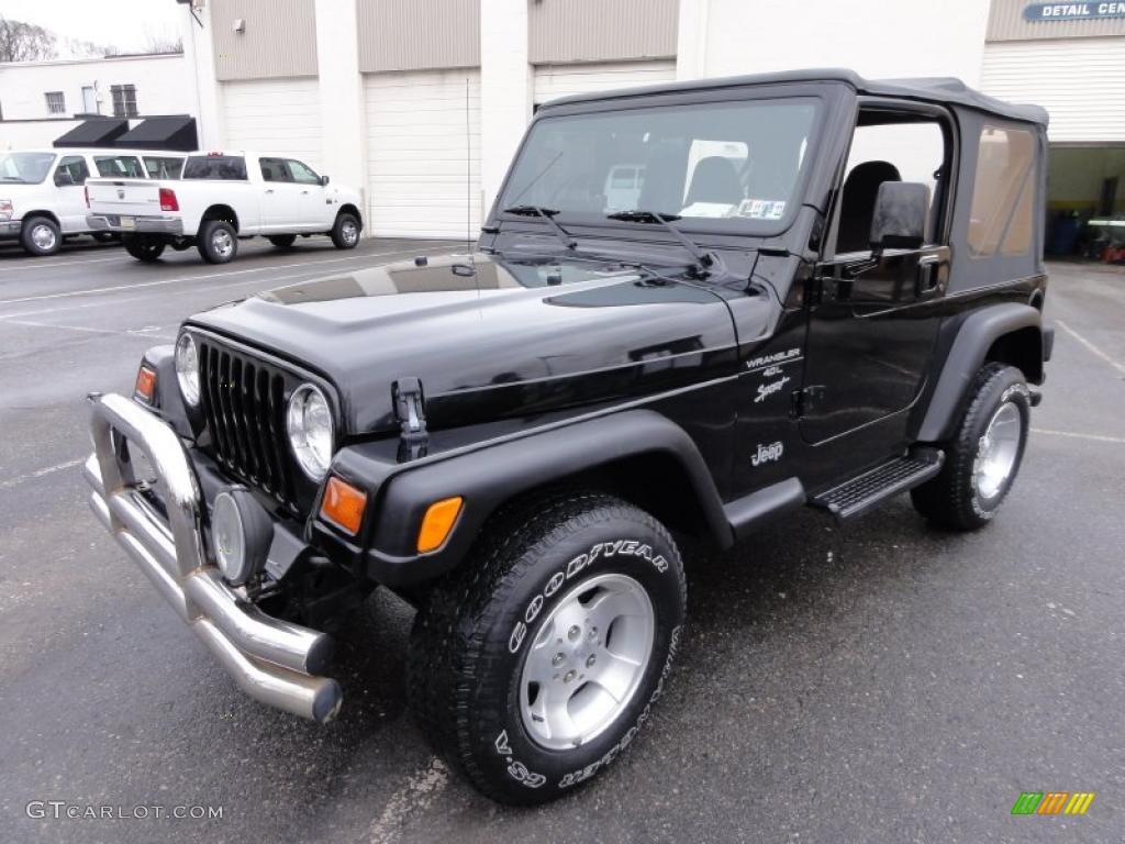 Black 1999 Jeep Wrangler Sport 4x4 Exterior Photo #46804812