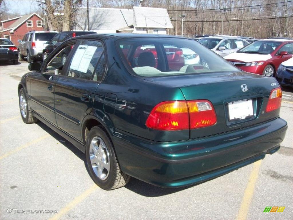 1999 Civic VP Sedan - Clover Green Pearl / Gray photo #2