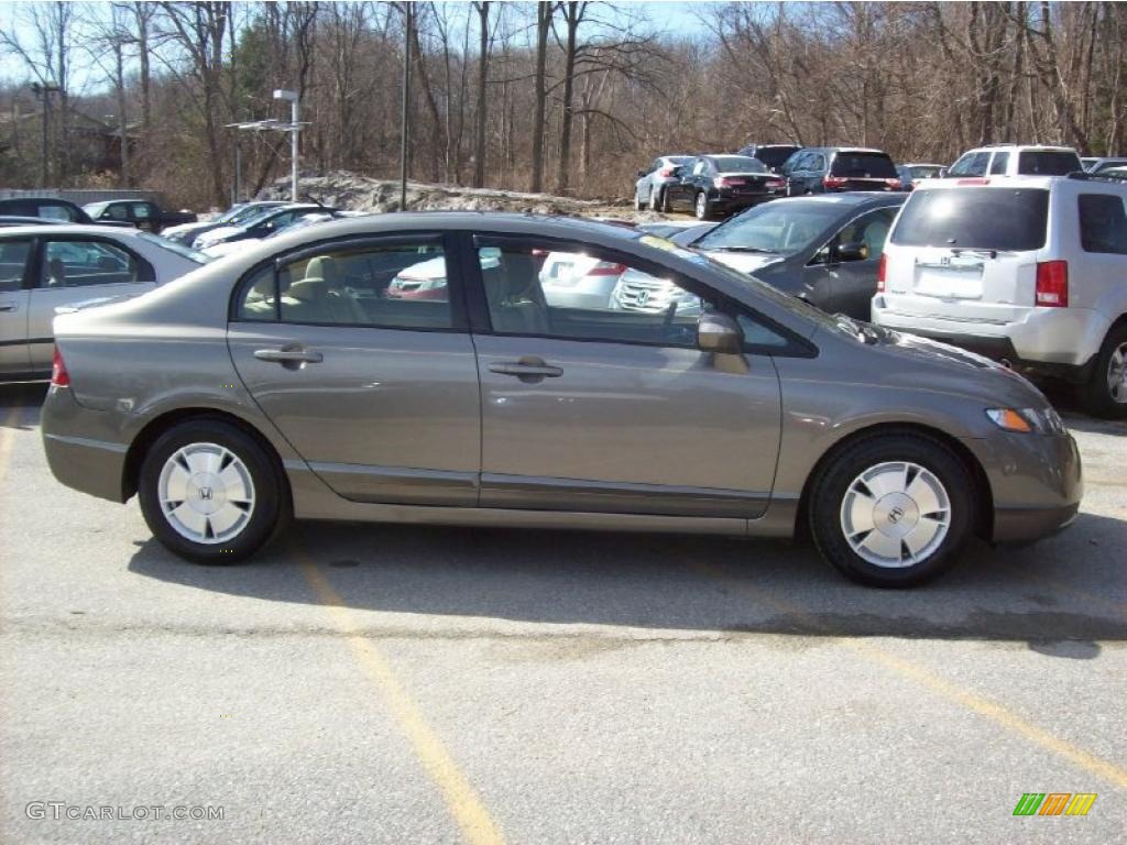 2007 Civic Hybrid Sedan - Galaxy Gray Metallic / Ivory photo #23