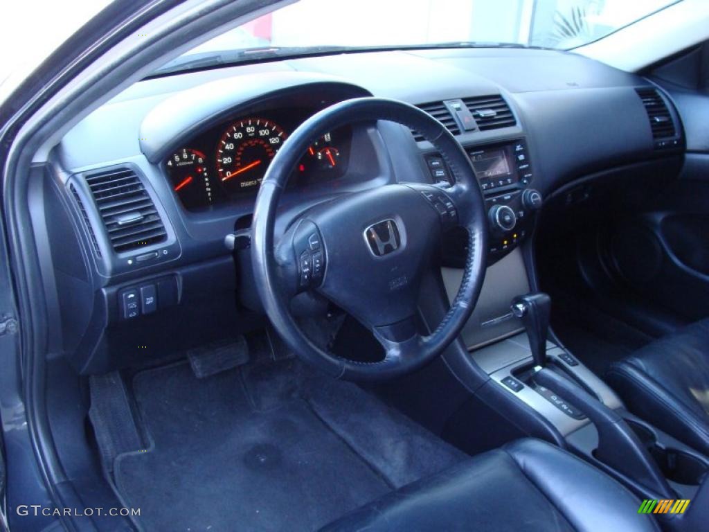 2005 Accord EX V6 Coupe - Nighthawk Black Pearl / Black photo #20