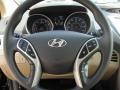 Beige 2011 Hyundai Elantra GLS Steering Wheel