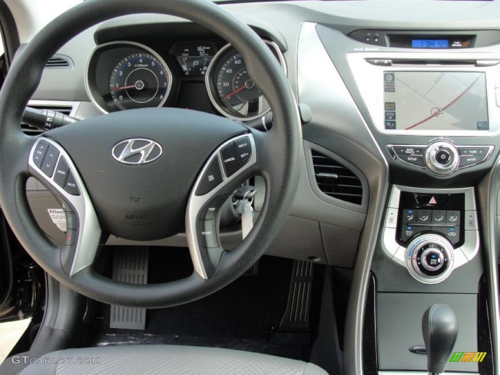 2011 Elantra GLS - Black Noir Pearl / Gray photo #26