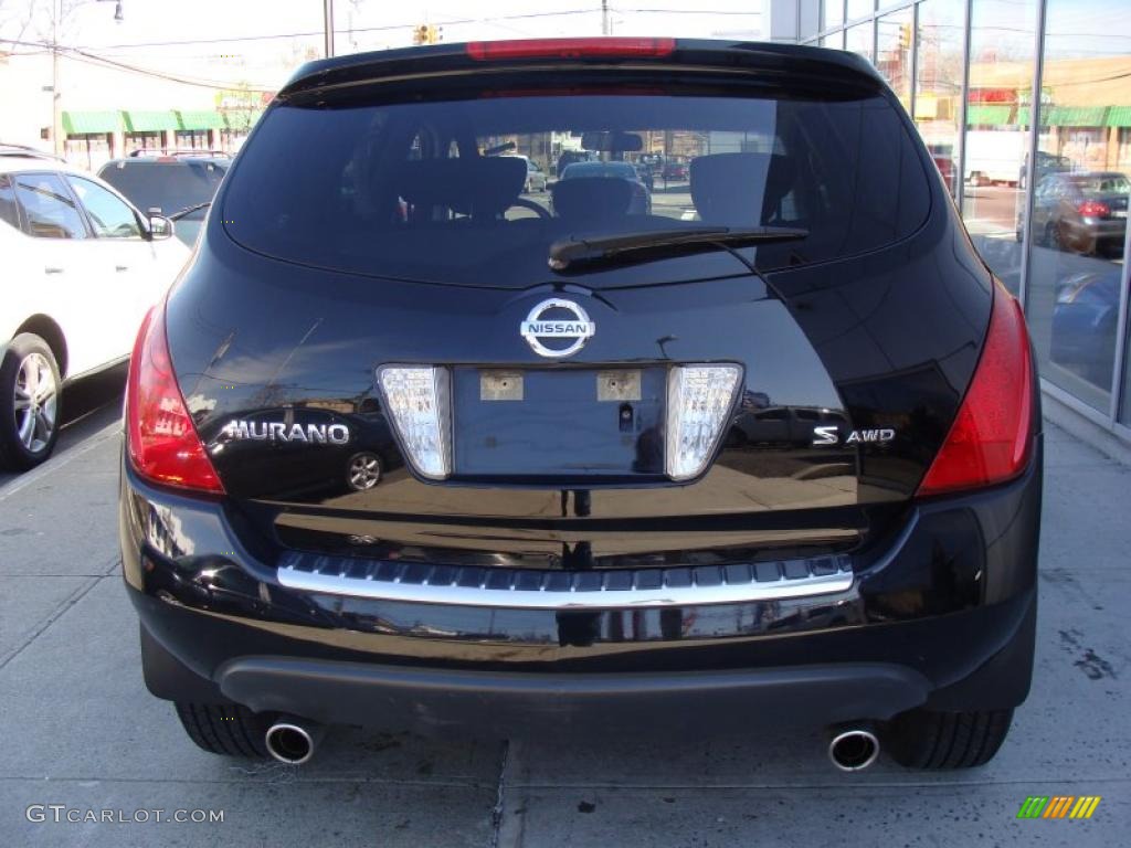 2007 Murano S AWD - Super Black / Charcoal photo #6