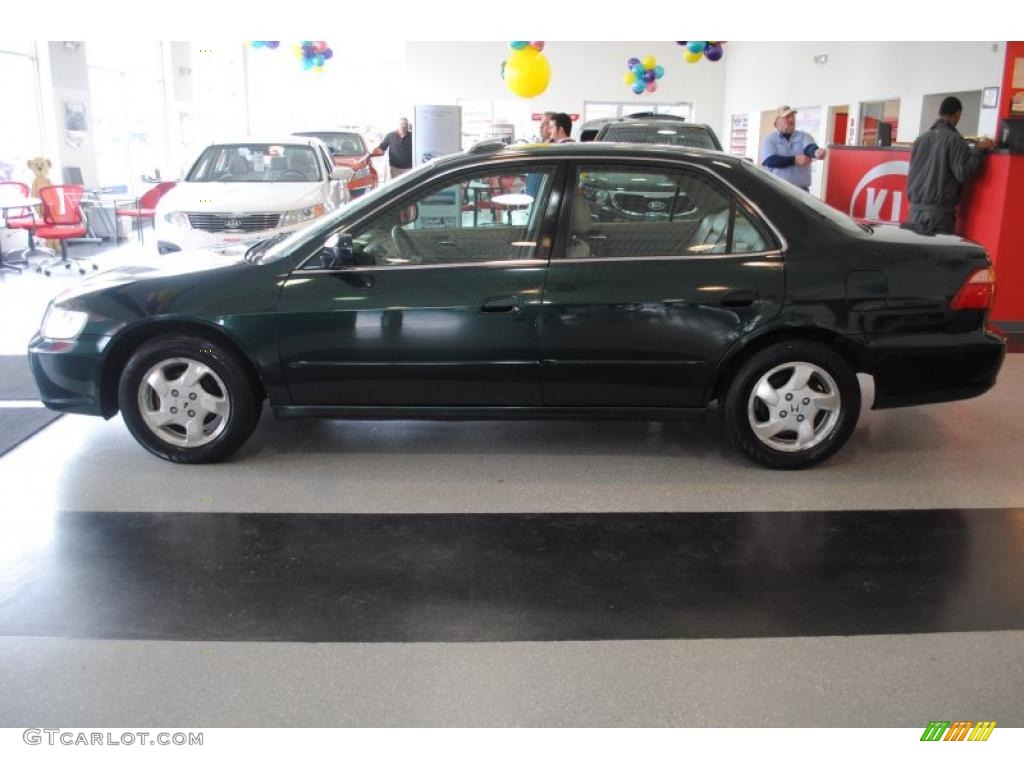 1999 Accord EX Sedan - Dark Emerald Pearl / Tan photo #3