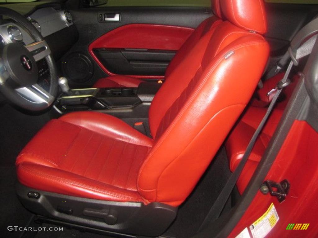 Black/Red Interior 2008 Ford Mustang GT Premium Coupe Photo #46813734