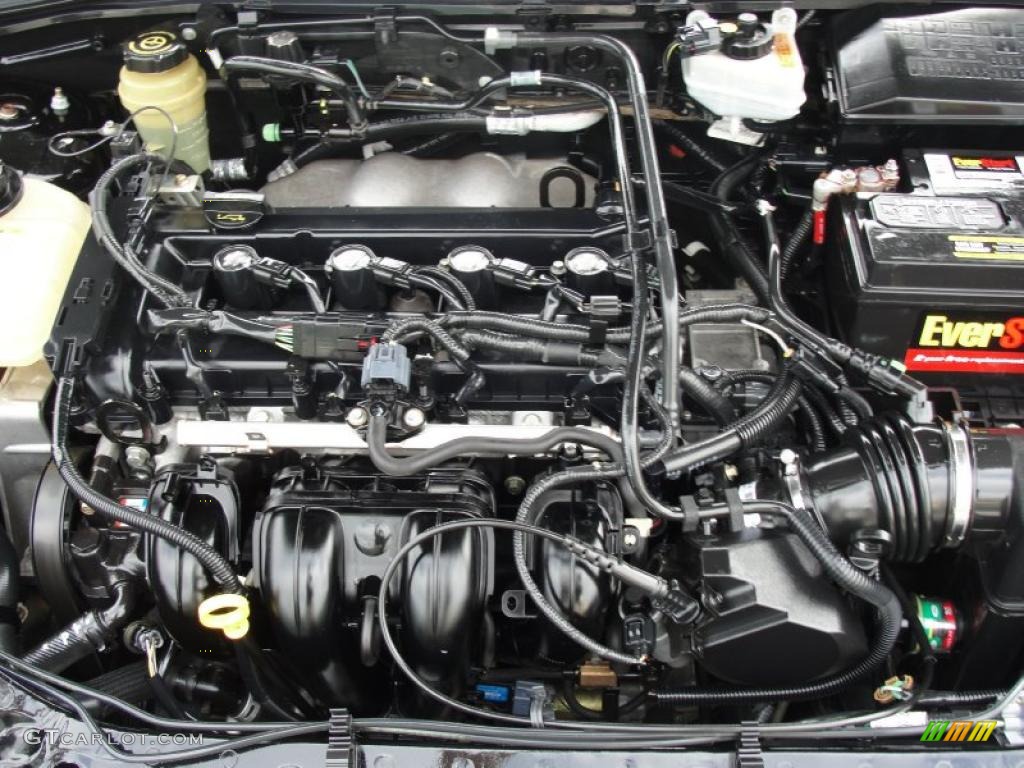 2005 Focus ZX4 S Sedan - Pitch Black / Dark Flint/Light Flint photo #20