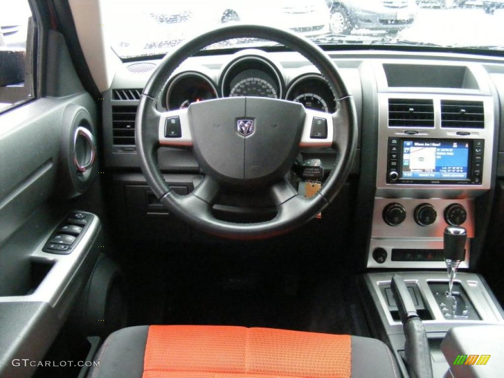 2009 Dodge Nitro R/T 4x4 Dark Slate Gray/Orange Dashboard Photo #46814688