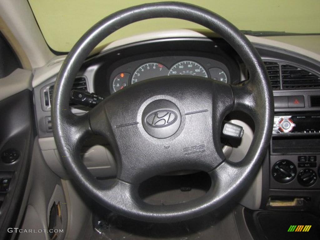 2002 Elantra GLS Sedan - Chianti Red / Beige photo #10