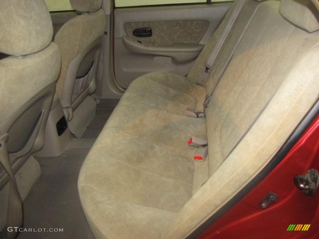 2002 Elantra GLS Sedan - Chianti Red / Beige photo #15