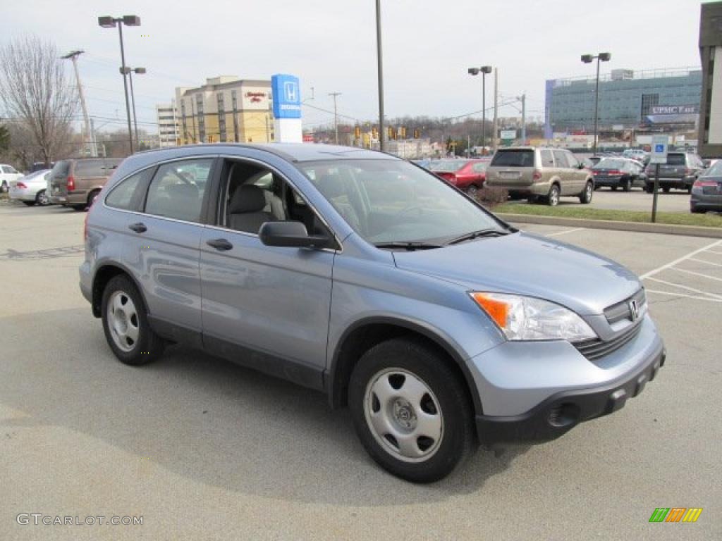 2008 CR-V LX 4WD - Glacier Blue Metallic / Gray photo #5