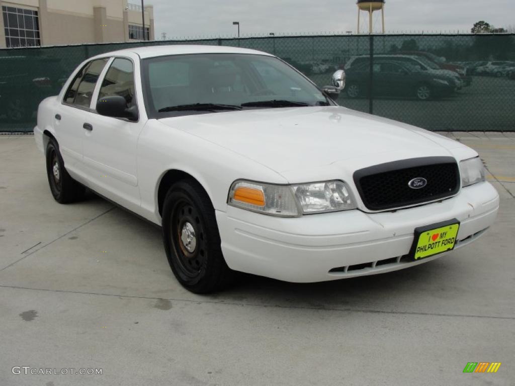 Vibrant White Ford Crown Victoria