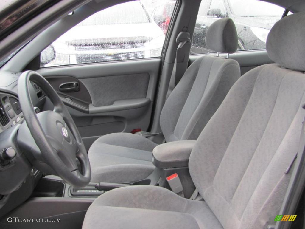 2006 Elantra GLS Sedan - Ebony Black / Gray photo #8