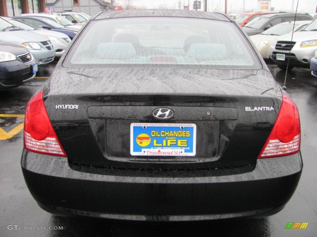 2006 Elantra GLS Sedan - Ebony Black / Gray photo #12