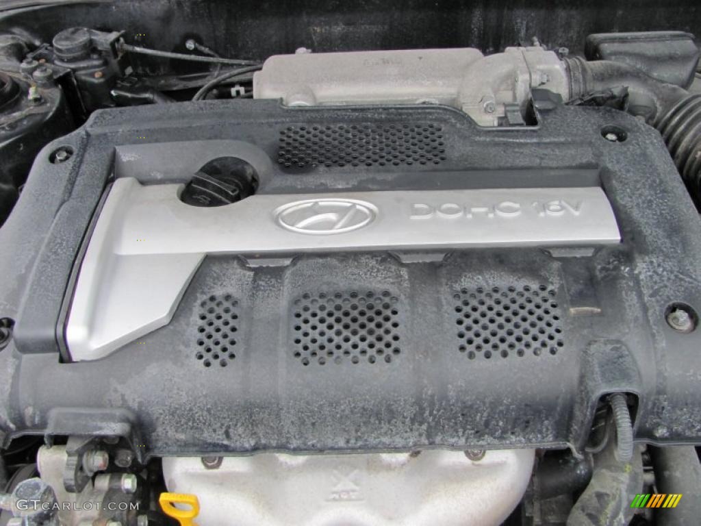 2006 Elantra GLS Sedan - Ebony Black / Gray photo #16