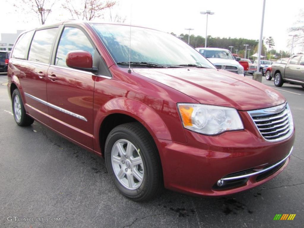 Deep Cherry Red Crystal Pearl 2011 Chrysler Town & Country Touring Exterior Photo #46820925