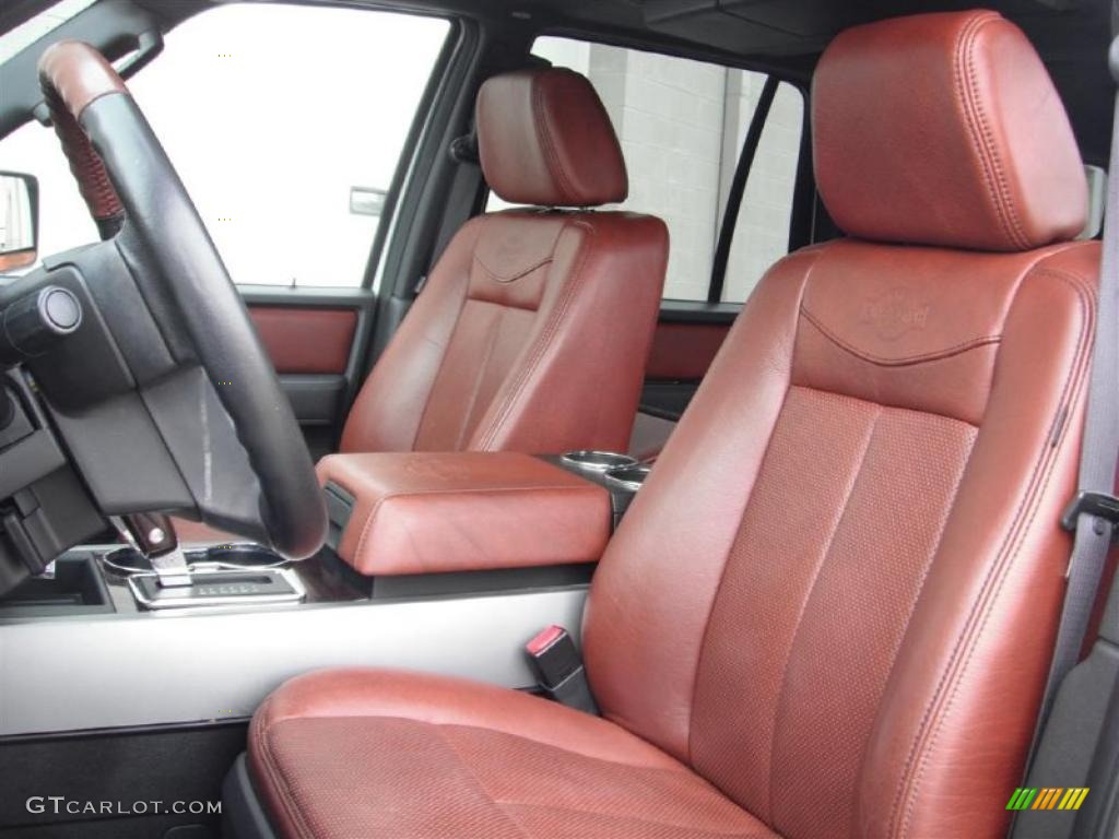 Charcoal Black/Chaparral Leather Interior 2008 Ford Expedition King Ranch 4x4 Photo #46821078