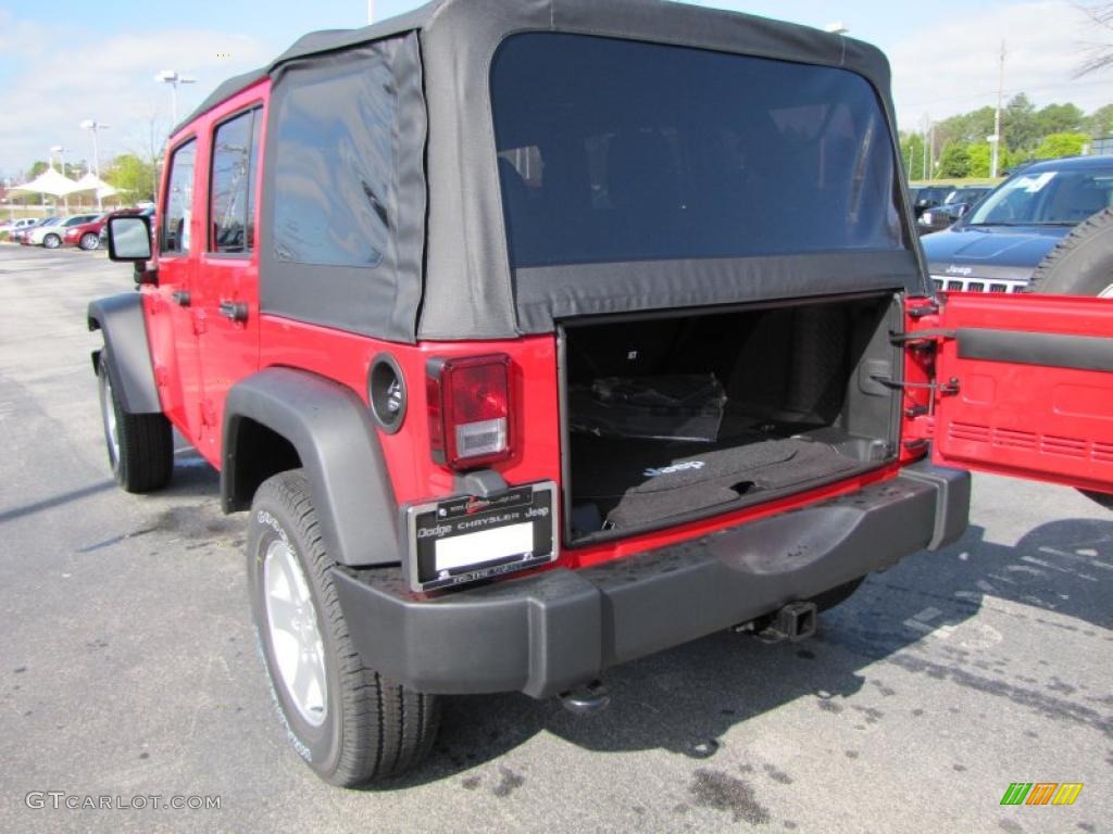 2011 Wrangler Unlimited Sport 4x4 - Flame Red / Black photo #9