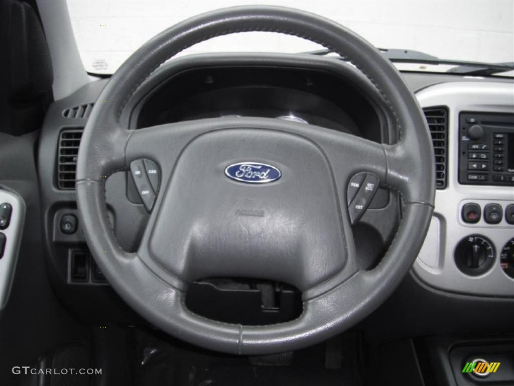 2007 Ford Escape Hybrid Medium/Dark Flint Steering Wheel Photo #46821864