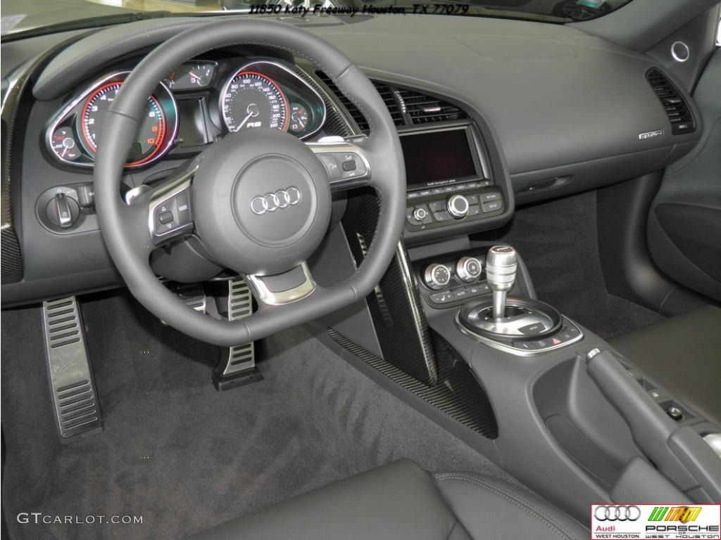 Black Fine Nappa Leather Interior 2011 Audi R8 Spyder 5.2 FSI quattro Photo #46822191