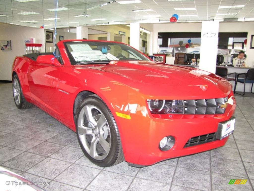2011 Camaro LT/RS Convertible - Victory Red / Black photo #1