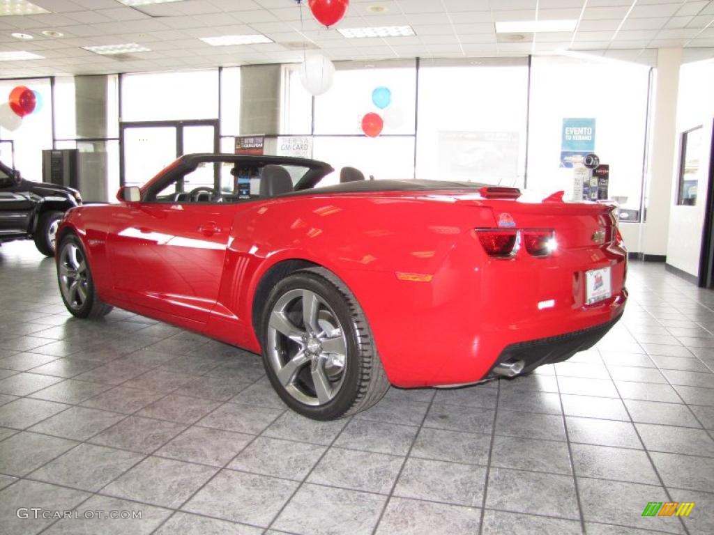 2011 Camaro LT/RS Convertible - Victory Red / Black photo #4