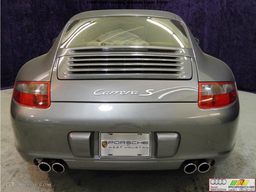 2008 911 Carrera S Coupe - Meteor Grey Metallic / Natural Brown photo #20
