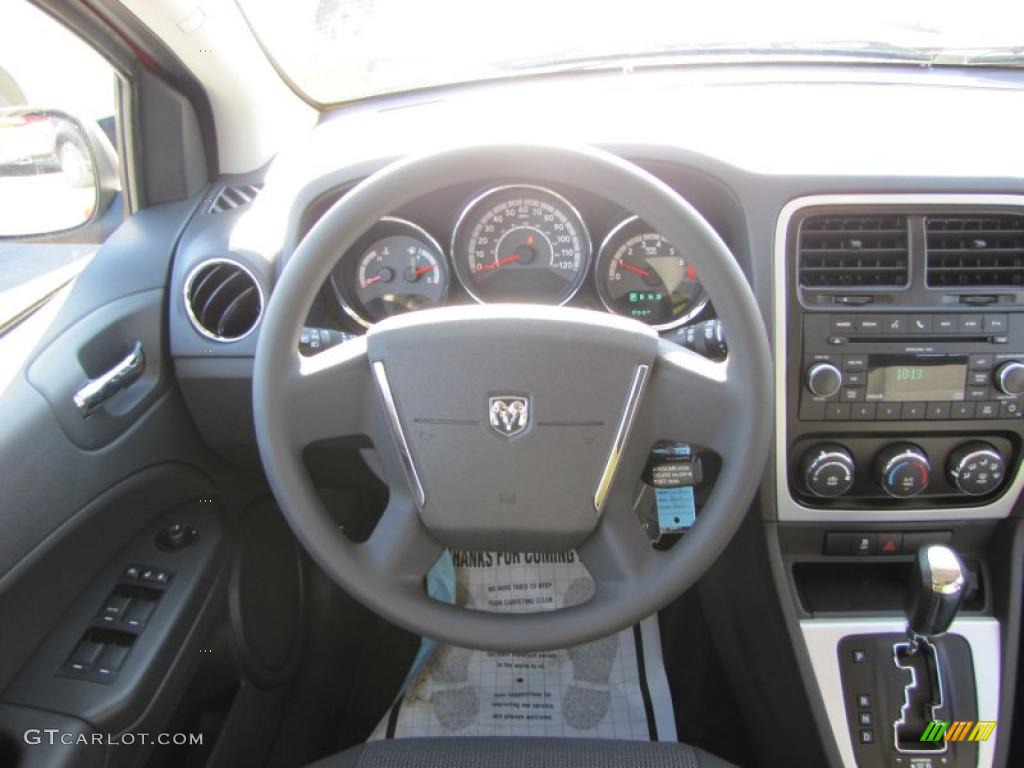 2011 Dodge Caliber Heat Dark Slate Gray Steering Wheel Photo #46826193