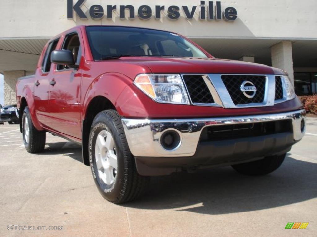 2008 Frontier SE Crew Cab 4x4 - Red Brawn / Beige photo #1