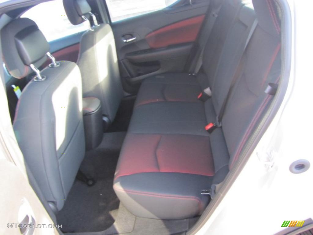 Black/Red Interior 2011 Dodge Avenger Mainstreet Photo #46827393