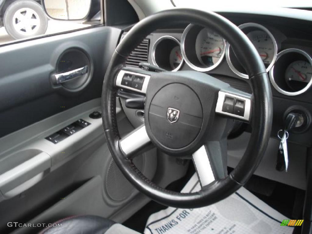 2007 Dodge Charger SRT-8 Dark Slate Gray/Light Slate Gray Steering Wheel Photo #46827978