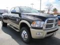 Front 3/4 View of 2011 Ram 3500 HD Laramie Crew Cab 4x4 Dually