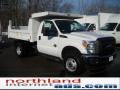 2011 Oxford White Ford F350 Super Duty XL Regular Cab 4x4 Chassis Dump Truck  photo #3