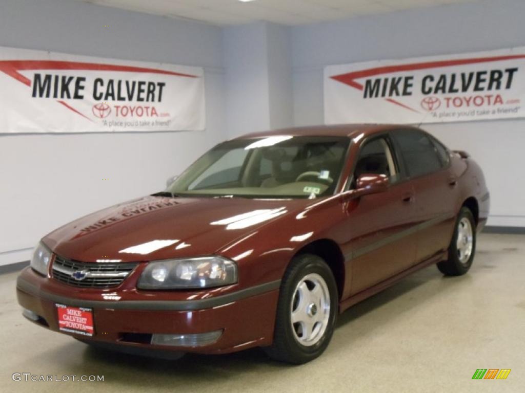 2002 Impala LS - Dark Carmine Red Metallic / Neutral photo #1