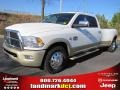 2011 Bright White Dodge Ram 3500 HD Laramie Longhorn Crew Cab Dually  photo #1