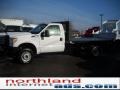 2011 Oxford White Ford F350 Super Duty XL Regular Cab 4x4 Chassis Stake Truck  photo #1