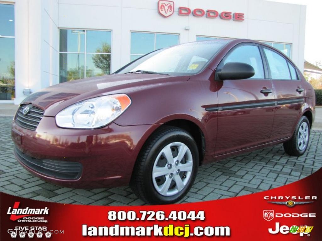 Wine Red Hyundai Accent