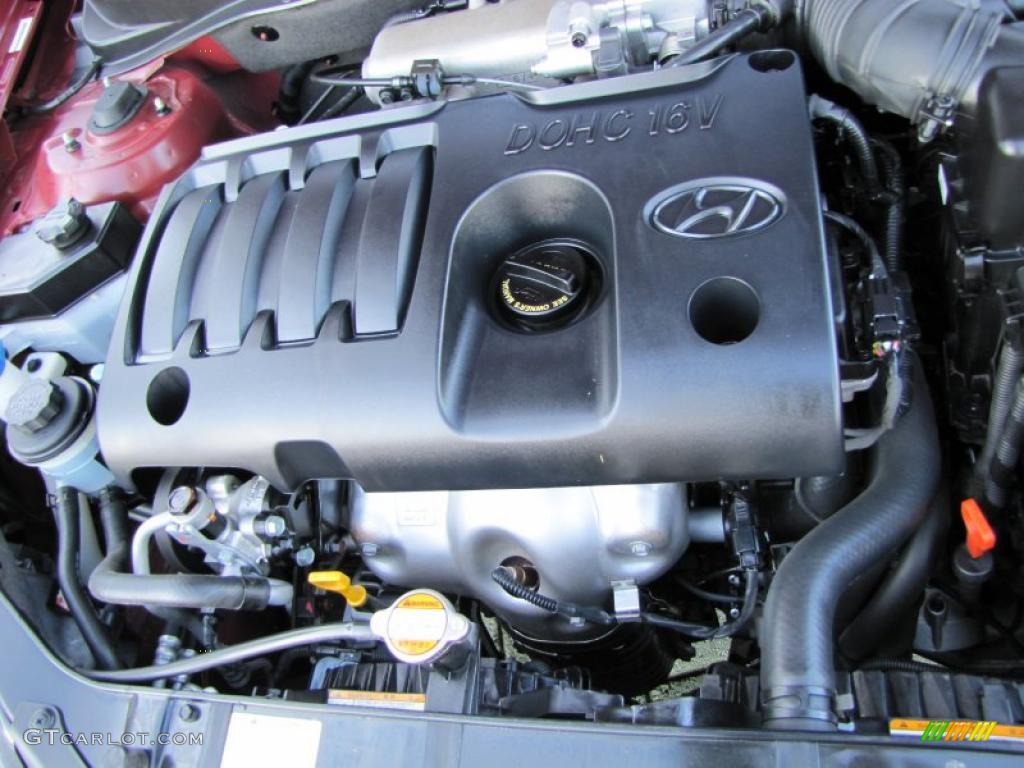 2009 Accent GLS 4 Door - Wine Red / Beige photo #26