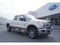 2011 White Platinum Metallic Tri-Coat Ford F250 Super Duty Lariat Crew Cab 4x4  photo #1