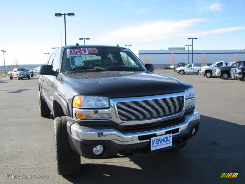 2005 Sierra 2500HD SLT Crew Cab 4x4 - Polo Green Metallic / Dark Pewter photo #3