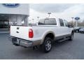 2011 White Platinum Metallic Tri-Coat Ford F250 Super Duty Lariat Crew Cab 4x4  photo #3